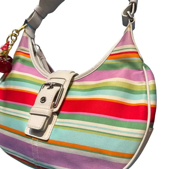 Y2K Coach Striped Large Hobo Bag - Picture 2 of 11